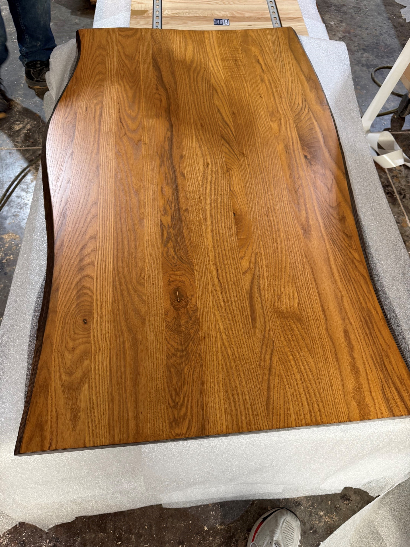 Custom butcher block wooden tabletop